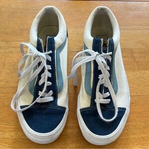Van’s Women’s Stylish Blue and White Sneakers Size 9.5